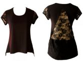 Blusa Viscolycra C/ Renda na mangas e costas